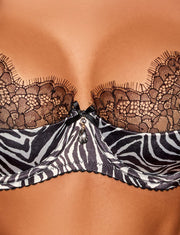 Addison Zebra Bra and Bottom Lingerie Set