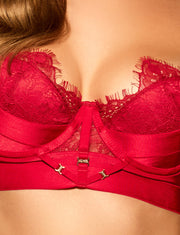 Belinda Crimson Bra & Bottom Lingerie Set