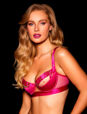 ENSEMBLE SOUTIEN-GORGE & BAS JASMIN ROSE FUSCHIA