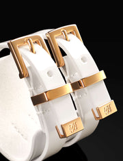 Jasmin White Wrist Cuffs