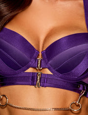 Kukuro Purple 3 Piece Lingerie Set