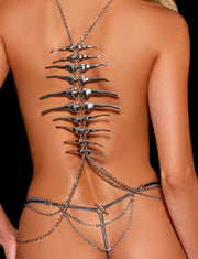 Skeletina Platinum Toned Complete Lingerie Set