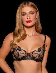 Whitney Black Bra & Bottoms Lingerie Set
